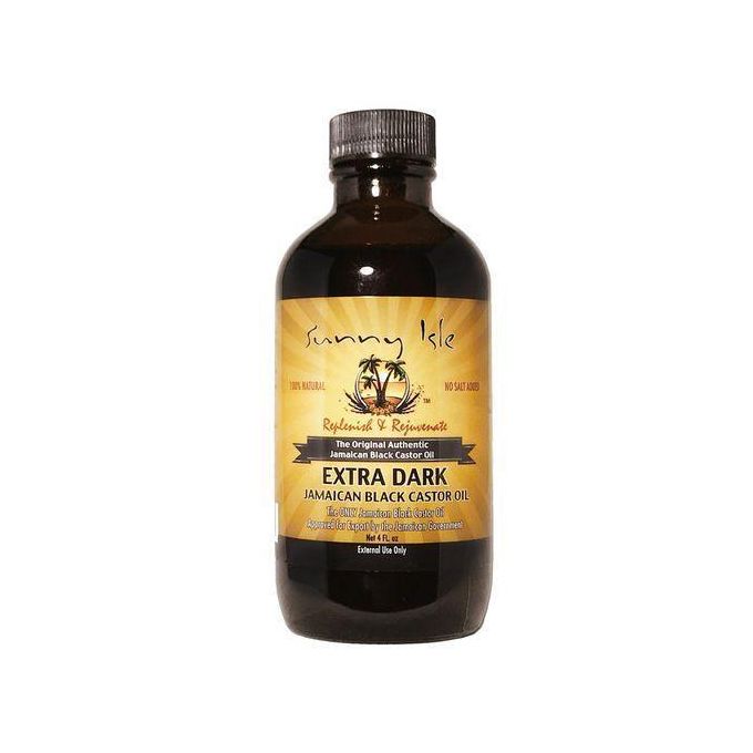 Sunny Isle Multipurpose Extra Dark Jamaican Black Castor Oil 100% Natural Treatment for Hair, Scalp and Skin - 4 Oz