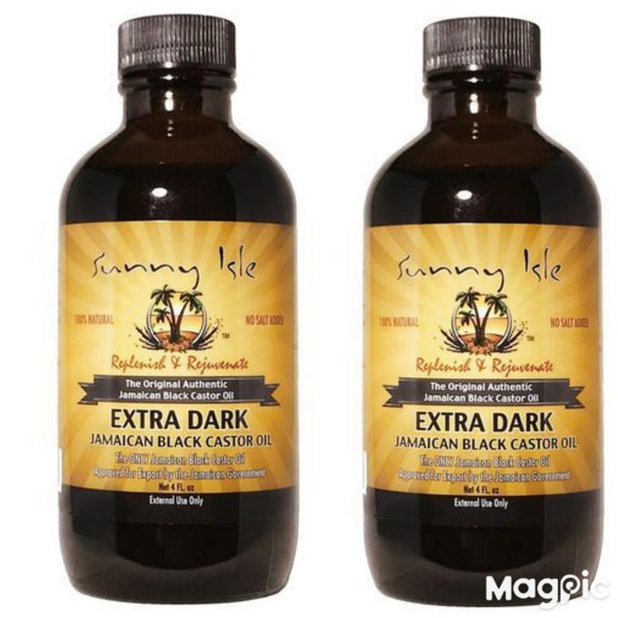 Sunny Isle Multipurpose Extra Dark Jamaican Black Castor Oil 100% Natural Treatment for Hair, Scalp and Skin - 4 Oz