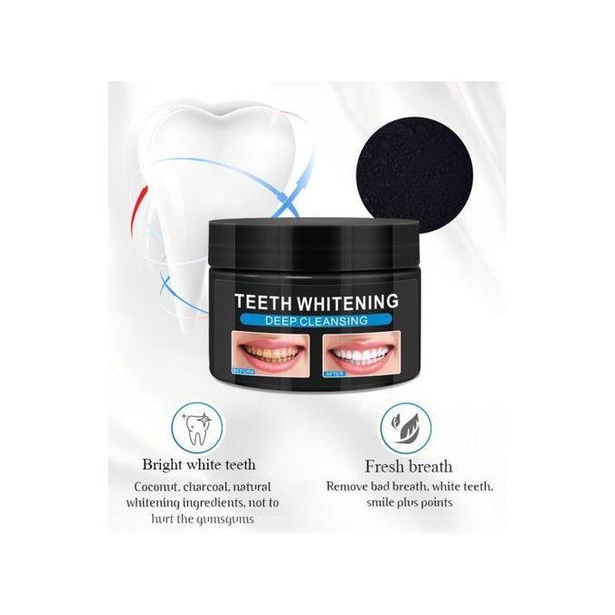 Pure Natural Teeth Whitening Charcoal Powder Natural Coconut Shell's Charcoal powder & toothpaste - 60ml