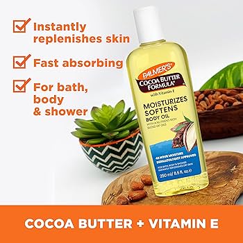 Palmers Cocoa Butter Formula Daily Skin Therapy & Cocoa Butter Moisturizing Body Oil with Vitamin E, Glow Skin Hydration Palmer's lnstant Absorption Bath Body and Shower