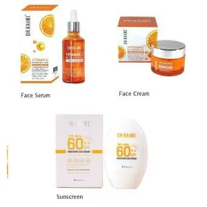 Dr. Rashel Vitamin C ORIGINAL 3 in 1 Skincare Set – Face Cleanser + face Serum + sunscreen  – Anti-Aging, Dark Spot Removal, Glowing Skin, Pore Minimizing & Hydrating Kit for All Skin