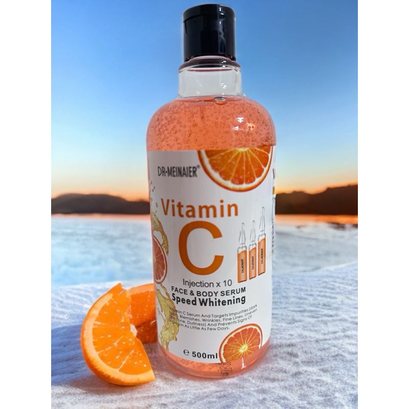 DR MEINAIER Vitamin C Serum for Face and Body Anti-Wrinkle Moisturizer Original Freckle Fade Dark Spot 500ml Anti-aging, Brightening Skin, Anti-acne Facial Serum