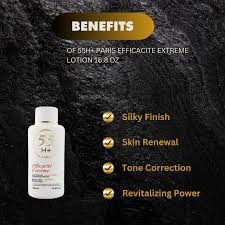 55H+ Lotion Harmonie Reparateur Multi-Vitamin Lotion16.8 Oz / 500 Ml with its unique blend of Carrot Oil and a range of multivitamins, this lotion helps to remove dark spots, hyperpigmentation