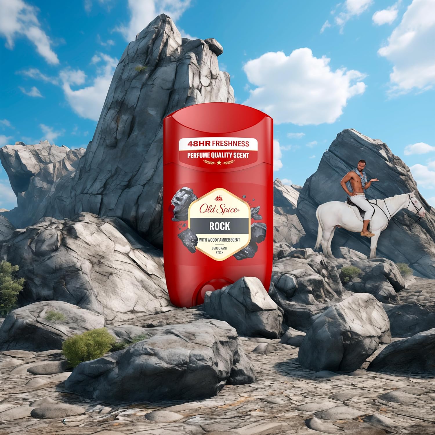 Old Spice Rock With Charcoal Anti-perspirant Deodorant Stick 48 hr Protection For Men  for 48 hours of protection against odour and sweat