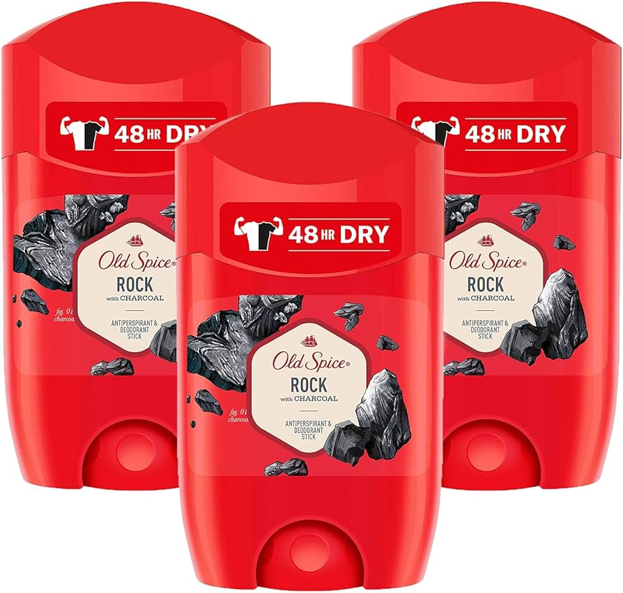 Old Spice Rock With Charcoal Anti-perspirant Deodorant Stick 48 hr Protection For Men  for 48 hours of protection against odour and sweat