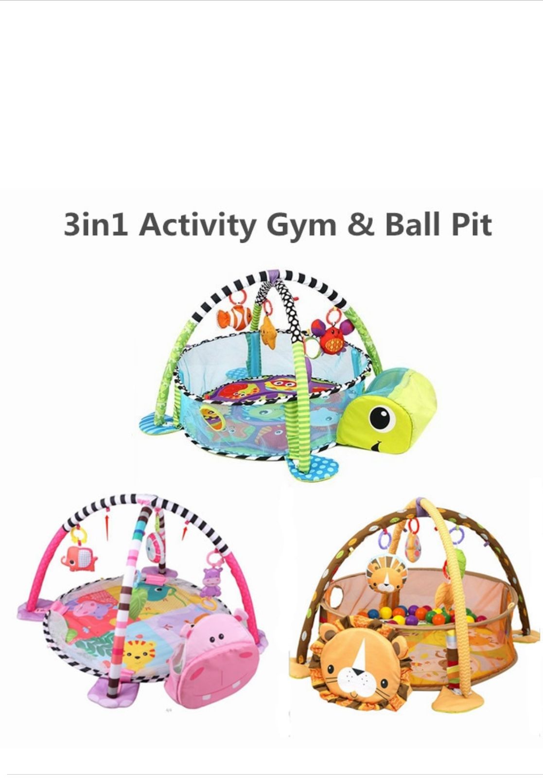 3-1 Portable Baby Play mat /Activity Gym/ball pit...comes with 40pcs kids playing Balls