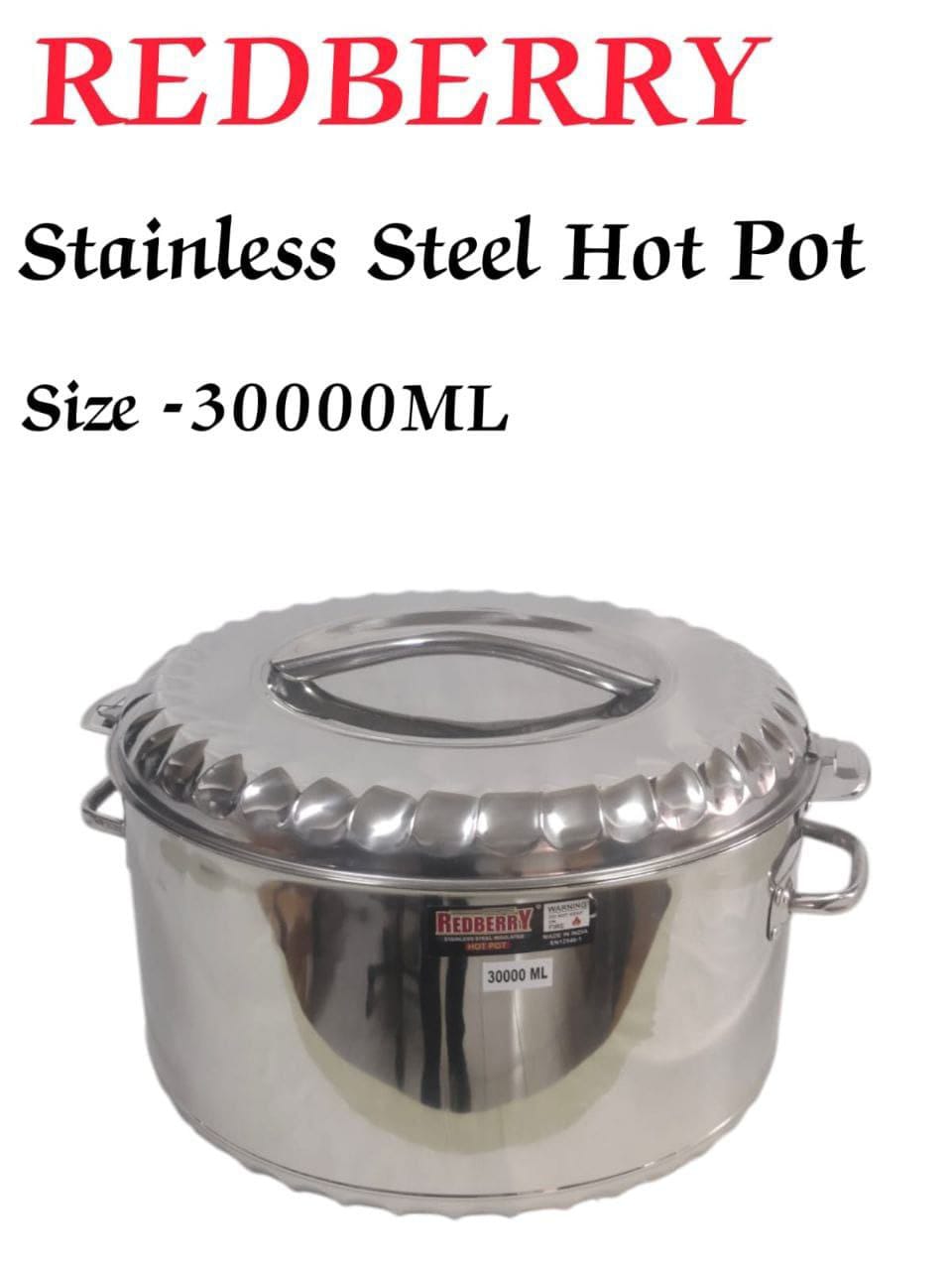 Big Capacity Heavy stainless steel double wall kitchen serving hotpots for Hot and cold meals