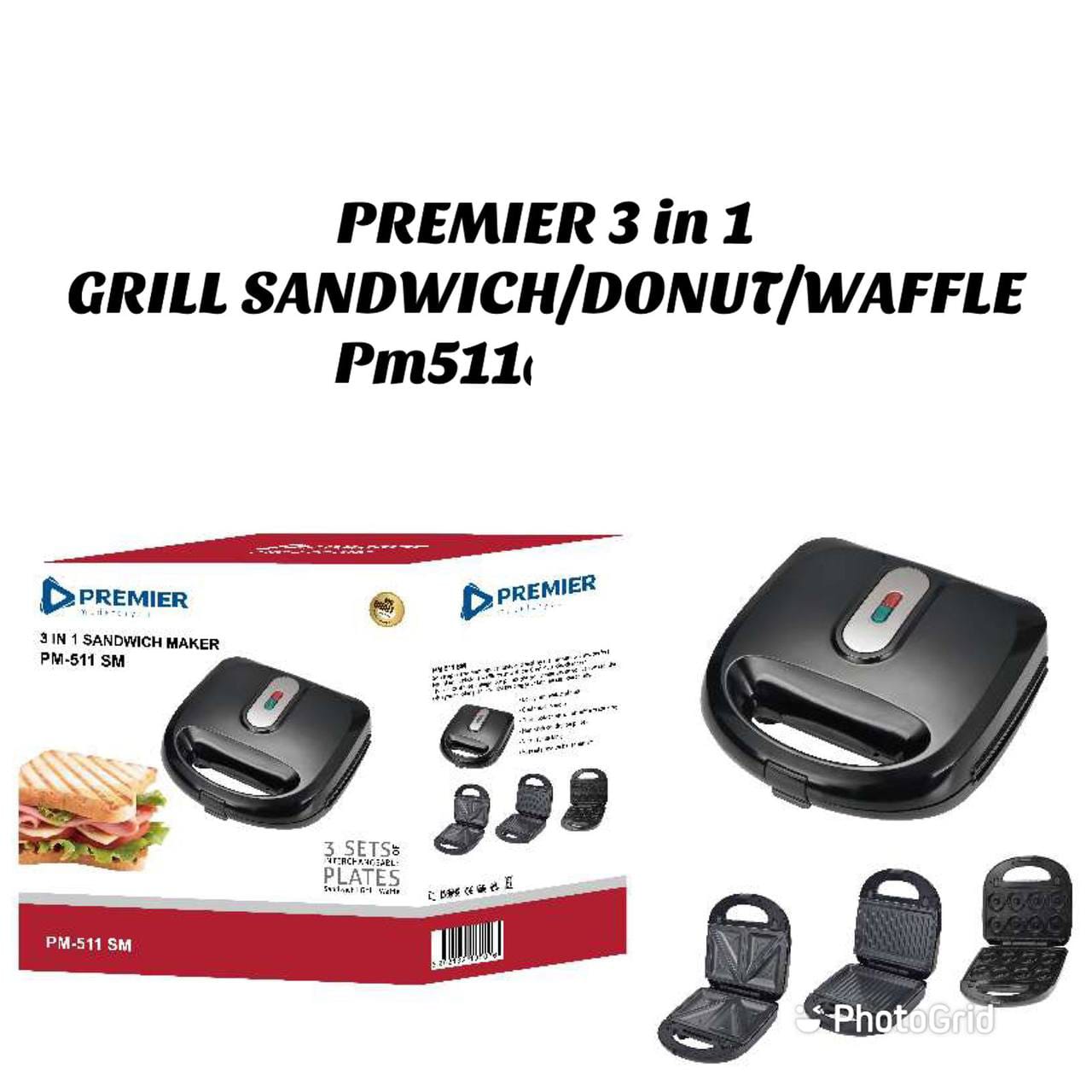 Professional 3-1 Grill sandwish maker/Doughnut maker and waffle maker