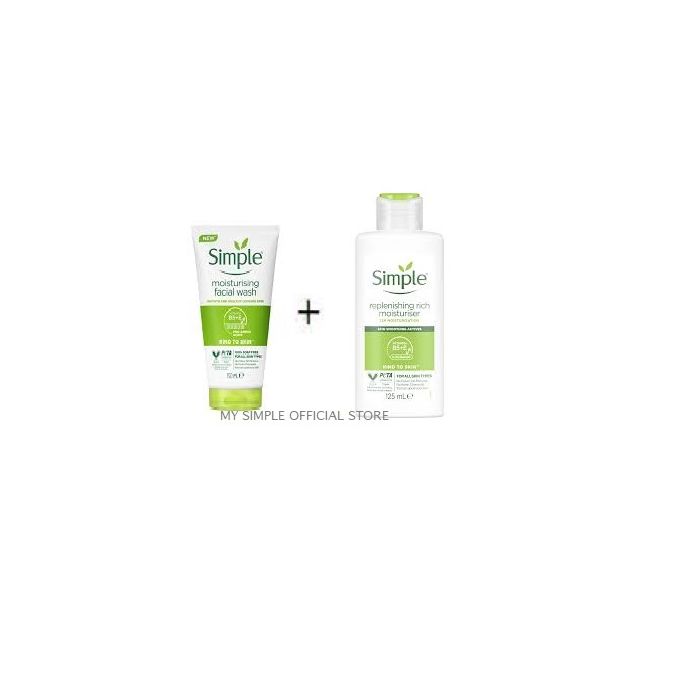Simple Moisturizing Facial Wash + Replenishing Rich Moisturizer
