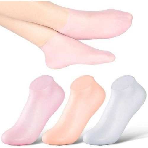 1Pair Silicone Socks Foot Spa Moisturizing Gel Sock Exfoliating and Preventing Dryness Cracked Foot Skin Care Anti Cracking Sock