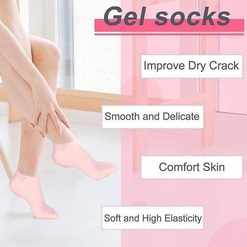 1Pair Silicone Socks Foot Spa Moisturizing Gel Sock Exfoliating and Preventing Dryness Cracked Foot Skin Care Anti Cracking Sock