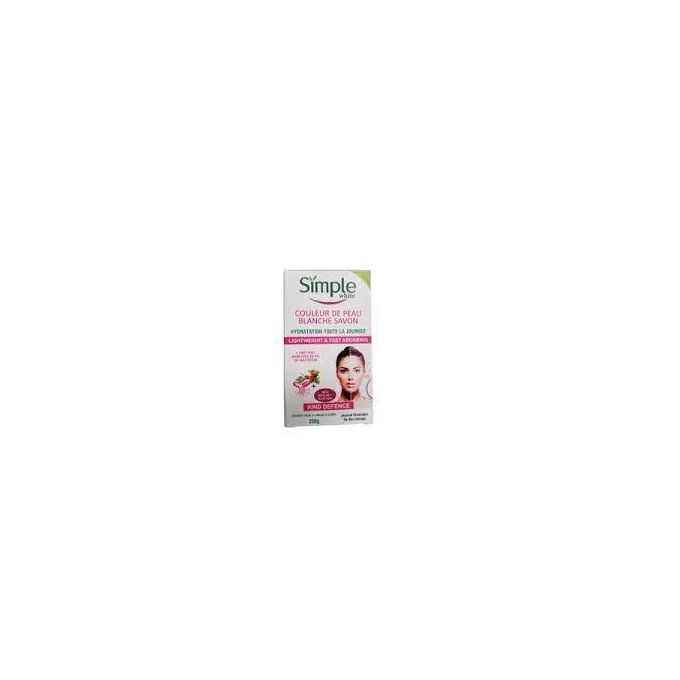 Simple white Clairifies skin tone soap