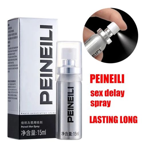 Peineilli Delay Spray Extend Your Orgasms/Longer Enjoyment, Titan, Peineili Delay Spray Lasting 60 Minutes & Penis Enlargement Silver