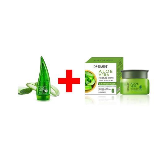 Aloe Vera Cream 3in1 Moisturizer And Aloe Vera Soothing Gel