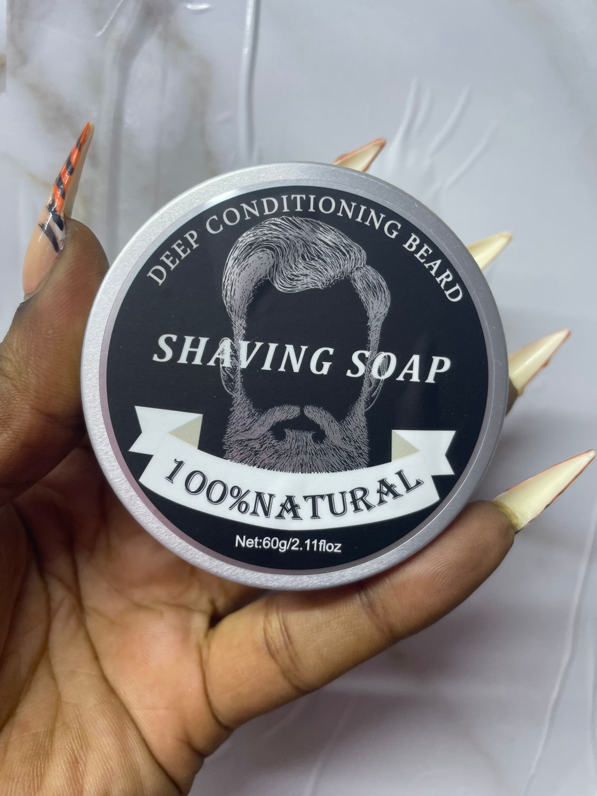STYLEJIANG Beard Shaving Soap Gentle Foam Balm Men's Shave Deep Conditioning Cream 100% Natural Scent Moustache Care