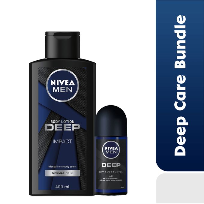 Nivea Deep Care Bundle(Deep Lotion 400ml+Roll on 50ml)