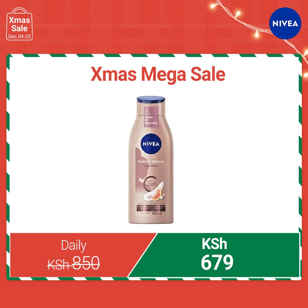 【Discounted】NIVEA Radiant & Beauty Even Glow tone in 2 weeks Pearl Extract Body Lotion 400ML