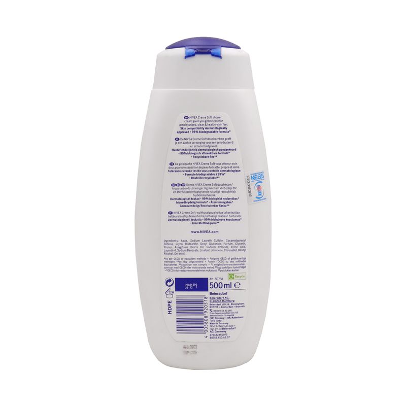 Nivea Creme Soft Shower Cream For Women - 500ml