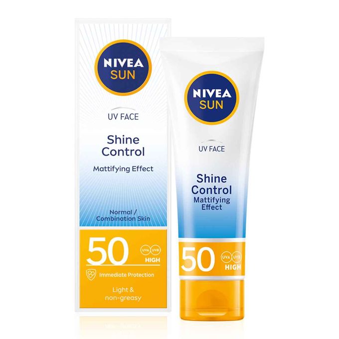 NIVEA UV Face Shine Control Cream SPF 50 – 50ml Pack of 2