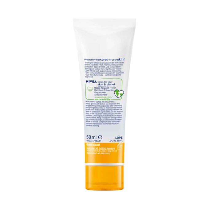 NIVEA UV Face Shine Control Cream SPF 50 – 50ml Pack of 2