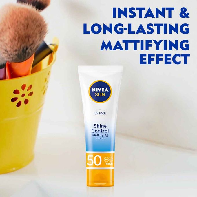 NIVEA UV Face Shine Control Cream SPF 50 – 50ml Pack of 2