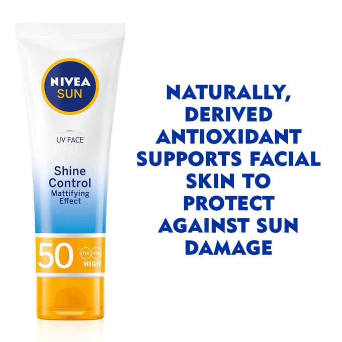NIVEA UV Face Shine Control Cream SPF 50 – 50ml Pack of 2