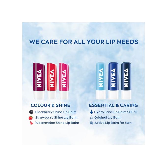 NIVEA Hydro Care Lip Balm - 4.8g (Pack Of 2)