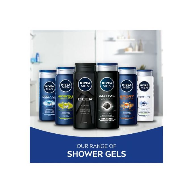 【Discounted】NIVEA MEN Cool Kick shower gel Shower Gel For Men - 500ml