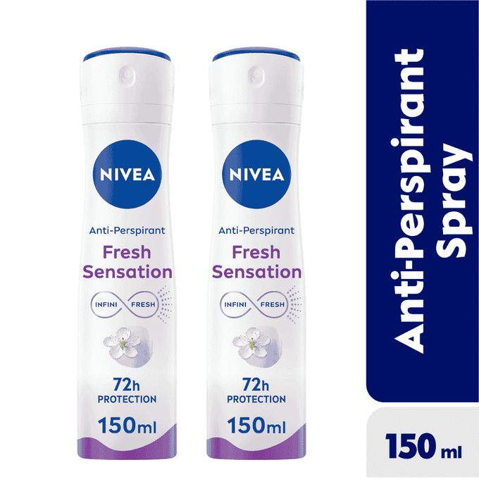 NIVEA Fresh Sensation Anti-perspirant Spray,72h – 150ml (Pack Of 2)