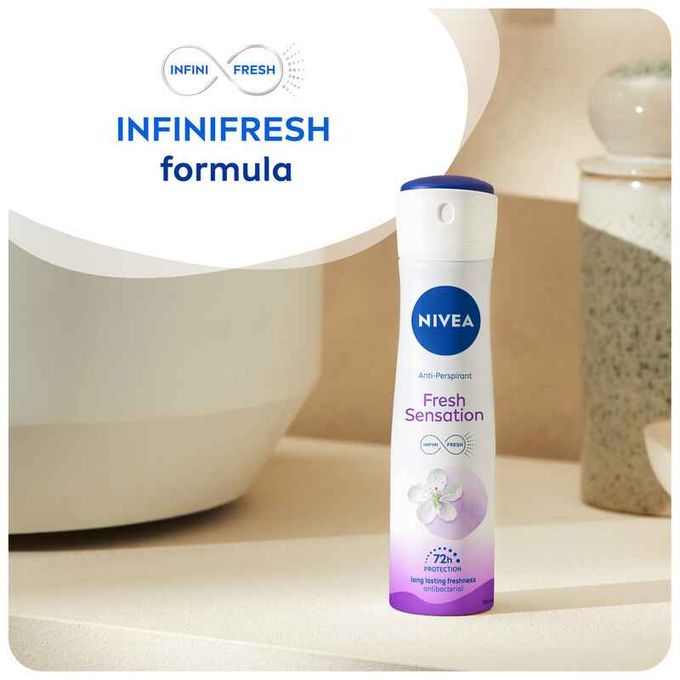 NIVEA Fresh Sensation Anti-perspirant Spray,72h – 150ml (Pack Of 2)