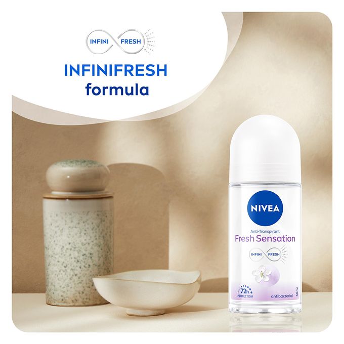 Nivea Fresh Sensation Anti-perspirant Rollon, 72h – 50ml (Pack Of2)