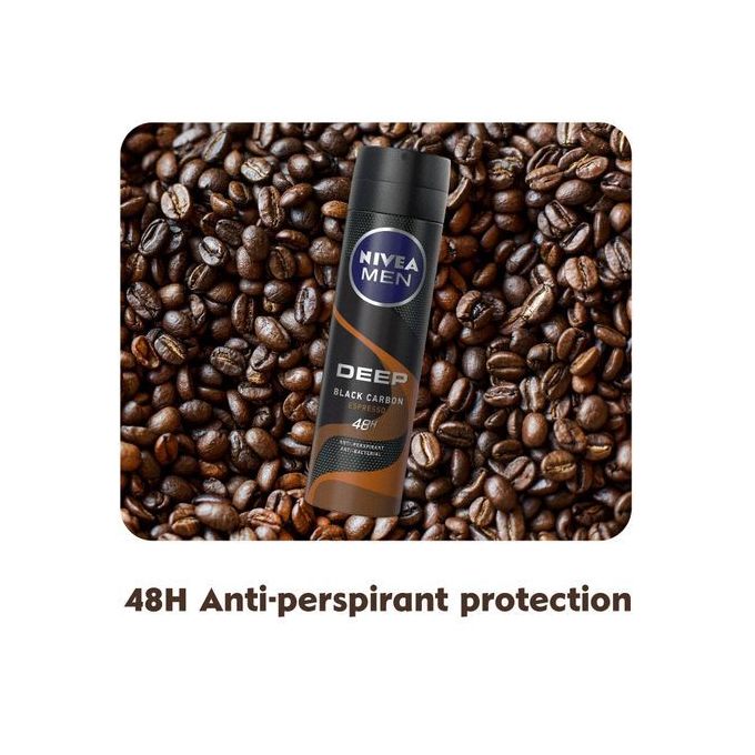 Nivea Men Deep Espresso Antibacterial Anti-Perspirant Spray 48h - 150ml