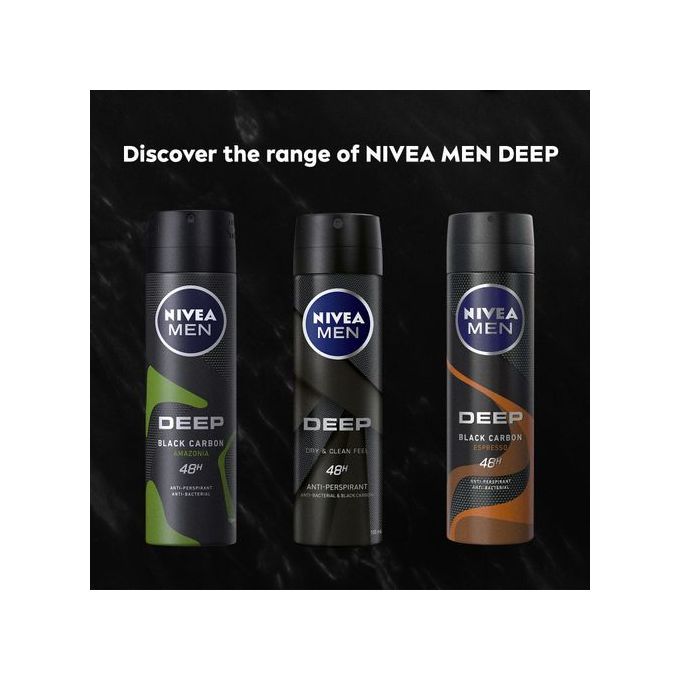 Nivea Men Deep Espresso Antibacterial Anti-Perspirant Spray 48h - 150ml