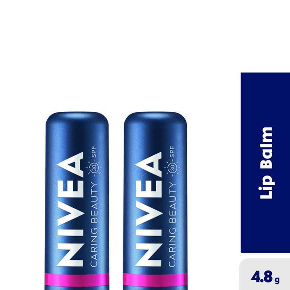 NIVEA Lip Caring Beauty Pink Lip Balm | Lip & Cheek Tint with SPF 30