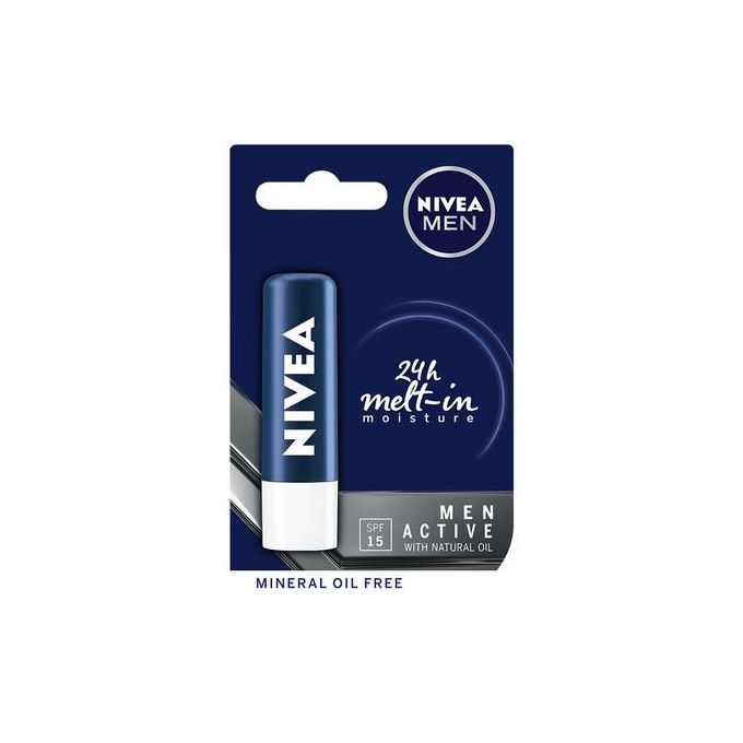 NIVEA Men Active Lip Balm For Men - 4.8g