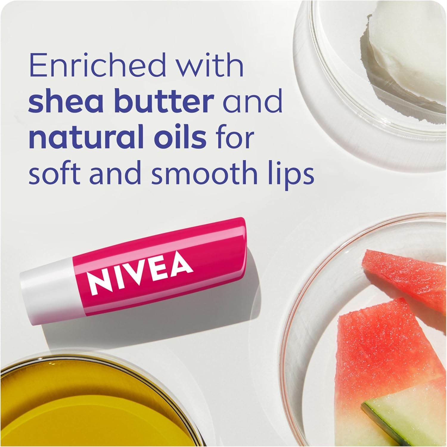 【Discounted】(PACK OF 2) NIVEA Watermelon Shine Lip Balm 4.8g