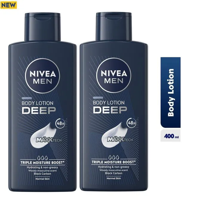 【Pack of 2】NIVEA Deep Impact Body Lotion for Men 400ml