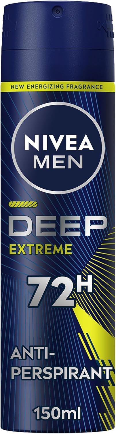 NIVEA Men Deep Extreme MaxxTech, Antiperspirant for Men, Spray 150ml