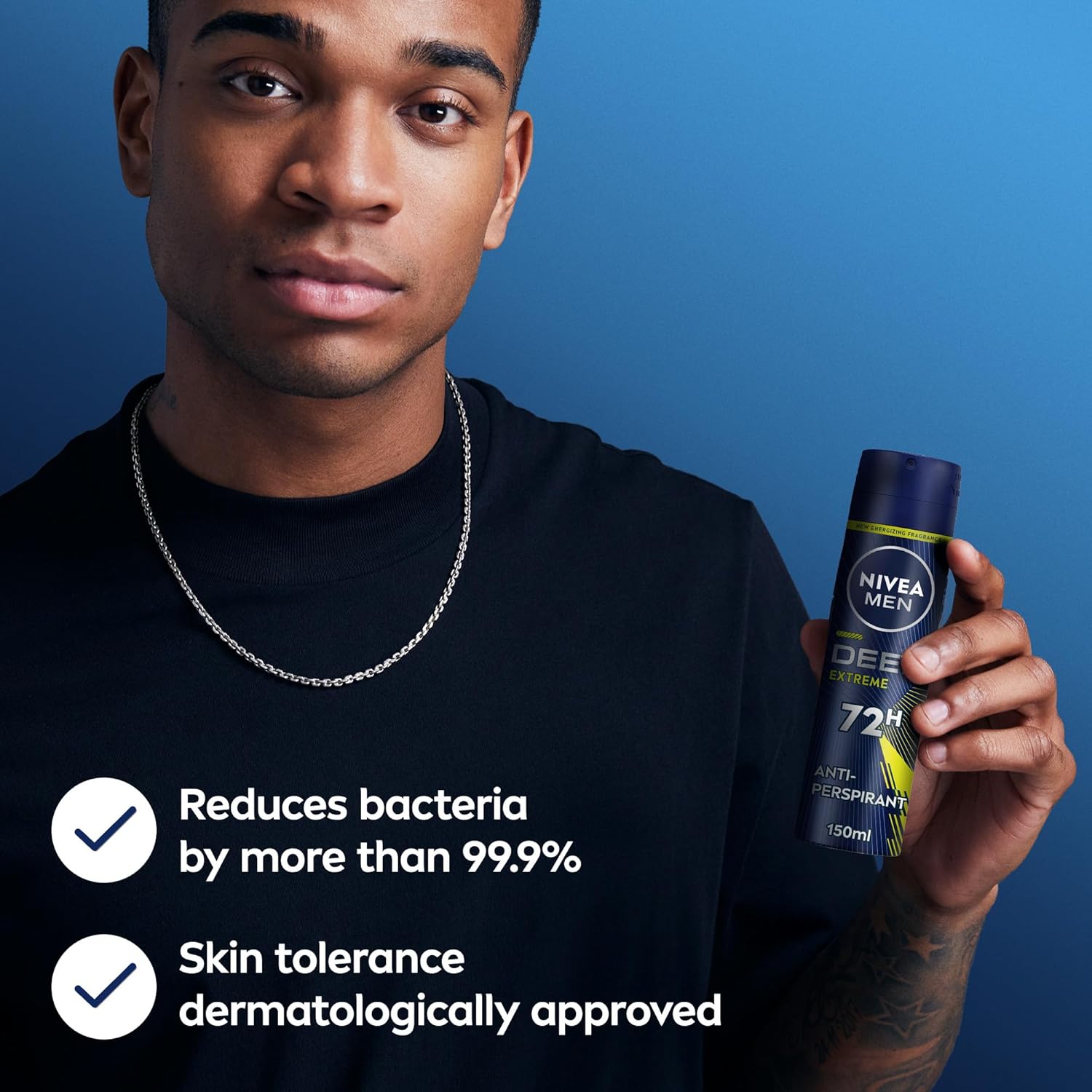 NIVEA Men Deep Extreme MaxxTech, Antiperspirant for Men, Spray 150ml