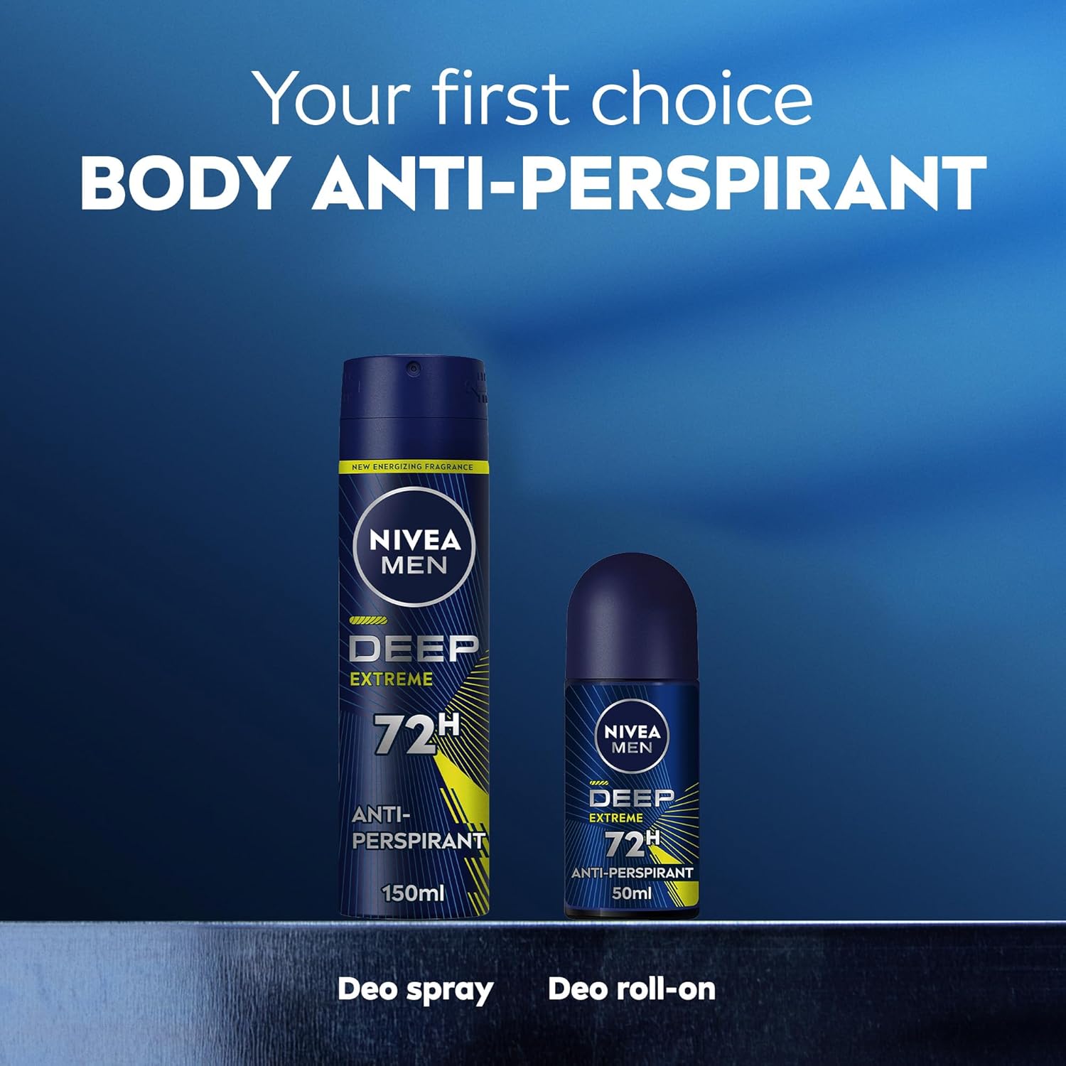 NIVEA Men Deep Extreme MaxxTech, Antiperspirant for Men, Spray 150ml