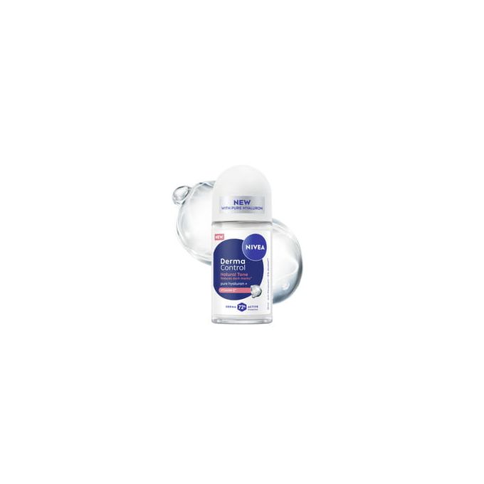 Nivea Derma Control Natural Tone Anti-Perspirant Roll-on For Women, 72h – 50ml (Pack of 2 )