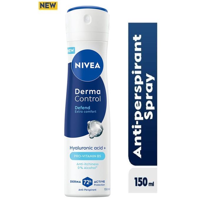 NIVEA Derma Control Defend Anti-Perspirant Spray for Women, 72h – 150ml