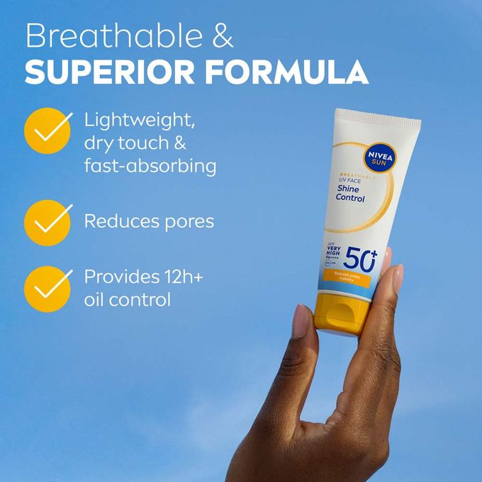 【Discounted】NIVEA UV Face Shine Control Cream sunscreen SPF 50- 50 Ml