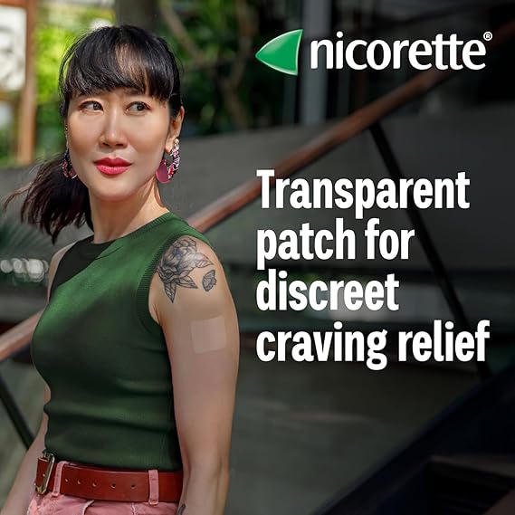 Nicorette InvisiPatch, Nicotine Patches Step 2, 15mg, 7 count, Effective and discreet Stop Smoking and Stop Vaping Aid, Nicotine Patches to Beat Cravings & Withdrawal Symptoms (Quit Smoking or Vaping)