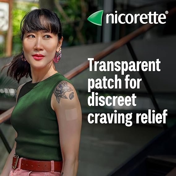 Nicorette InvisiPatch, Nicotine Patches Step 3, 10mg, 7 count, Effective and discreet Stop Smoking and Stop Vaping Aid, Nicotine Patches to Beat Cravings & Withdrawal Symptoms (Quit Smoking or Vaping)