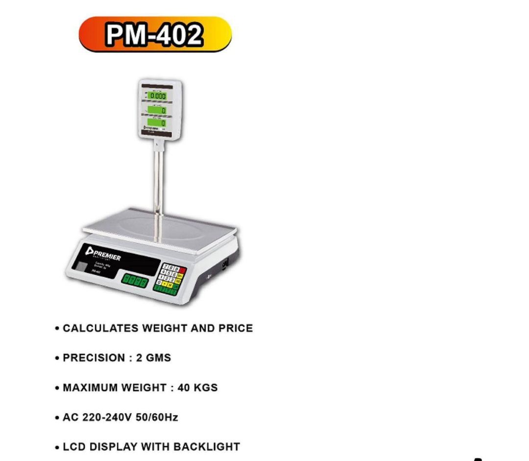 Premier table top digital platform scale.....calculates weight and price,precision;2 GMS