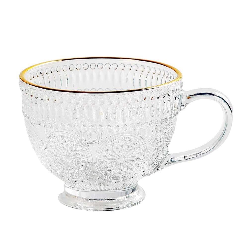 Set of 3pcs romantic 500mls premium water/tea glass set with gold rim...suitable for refreshing ,soda and beverages