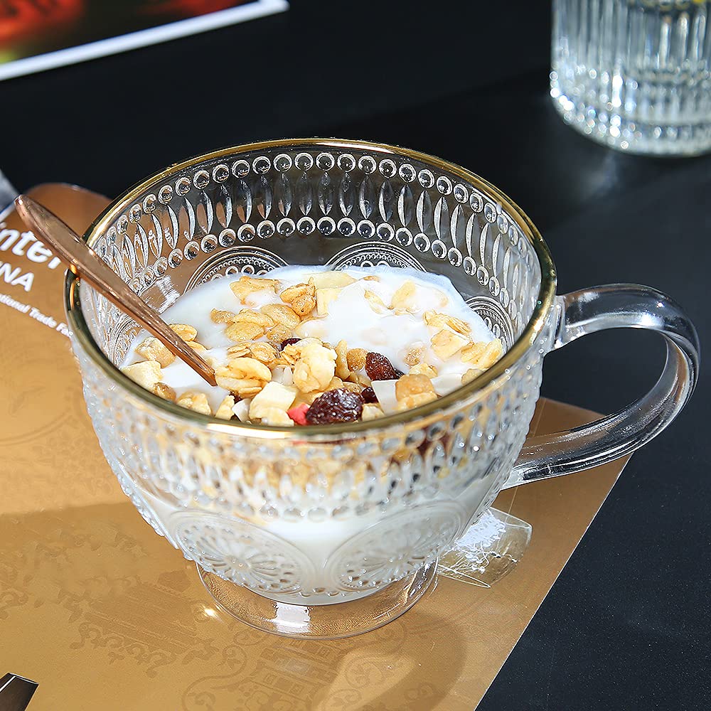 Set of 3pcs romantic 500mls premium water/tea glass set with gold rim...suitable for refreshing ,soda and beverages
