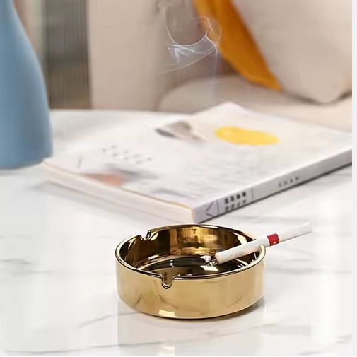 Ceramic  Home gold Ash tray