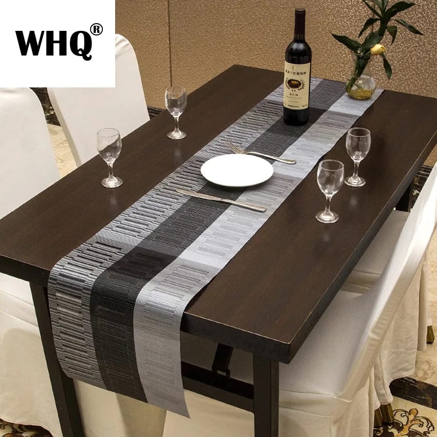 Set of 6pcs PVC Home/office/dining table mats with one piece table runner
